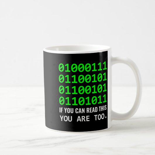 Mug Génie informatique Code binaire Développeur de log (Droite)