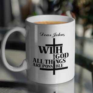 Mug Genisis 50:20 Matthieu 19:26 Citation d'écriture