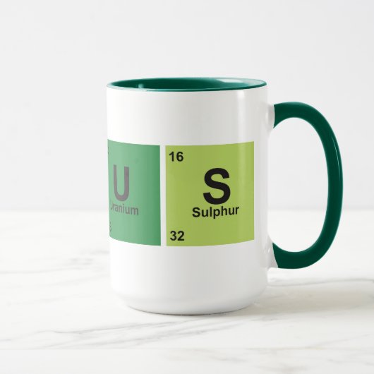 Mug Genius Cup. Periodic table of elements. (Droite)