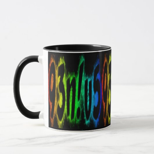 Mug Genius Funny Couleurs arc-en-ciel Typographie (Gauche)