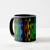 Mug Genius Funny Couleurs arc-en-ciel Typographie (Devant gauche)