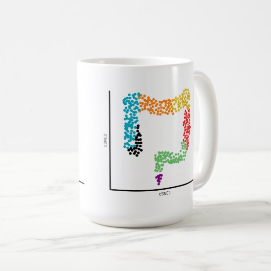Mug Génomique Intérieur cellulaire simple (côlon) (Devant droit)