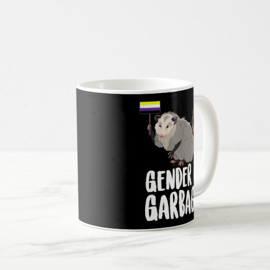 Mug Genre Est Garbage Genderfluide Non Binary Possum (Devant droit)