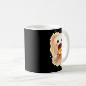 Mug Gentil Fantôme de Pizza Mangeant de la Pizza Drôle (Devant droit)
