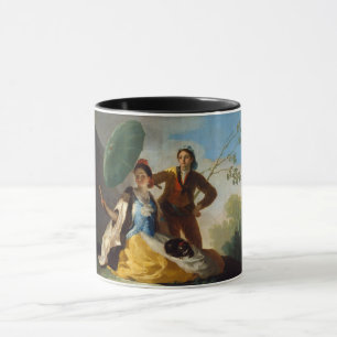 Mug Gentilhomme tenant une ombrelle pour une dame espa