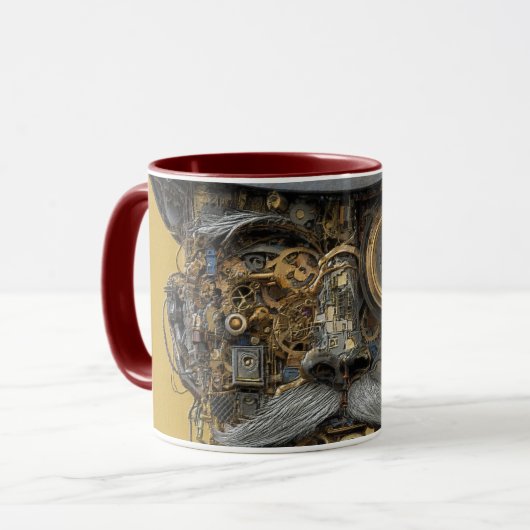 Mug Gentleman Mécanique Steampunk (Devant gauche)