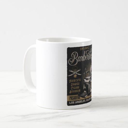 Mug Gentlemen’s Barbershop Retro Haircuts Shaves (Devant gauche)