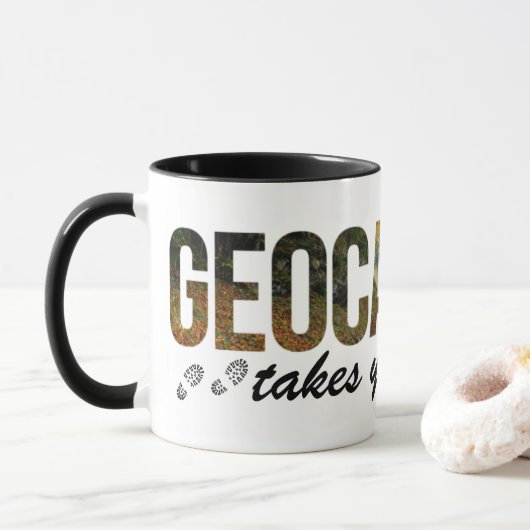 Mug Geocaching vous emmène des endroits Geocacher Gift (Avec donut)