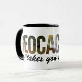 Mug Geocaching vous emmène des endroits Geocacher Gift (Devant gauche)