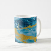 Mug Géode Agate Gemstone Blue et Gold (Devant droit)