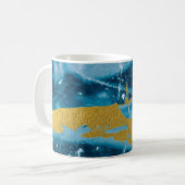 Mug Géode Agate Gemstone Blue et Gold (Devant gauche)