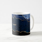 Mug Géode Bleu Doré (Devant droit)
