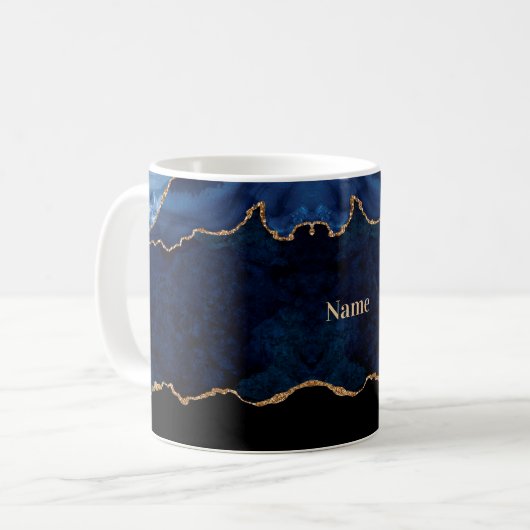 Mug Geode Blue Gilded  (Devant gauche)