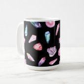 Mug Géodes aquarelles et Motif de cristaux (Devant gauche)