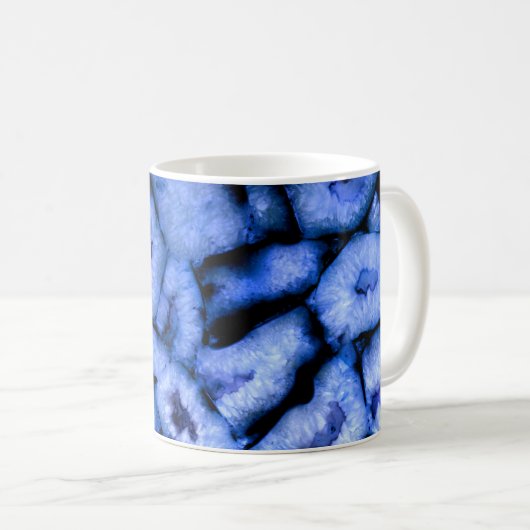 Mug Géodes d'agate de quartz bleu (Devant droit)