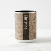 Mug Géologie Rock Texture avec nom (Centre)