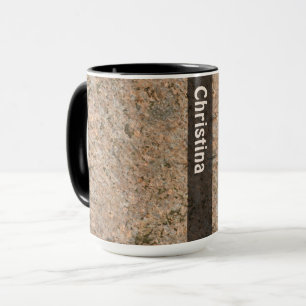 Mug Géologie Rock Texture avec nom