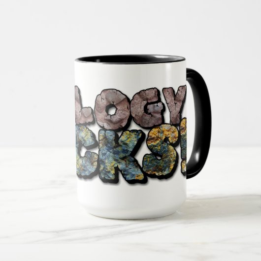 Mug géologie rocks! Humour scientifique Geek nerd (Devant droit)