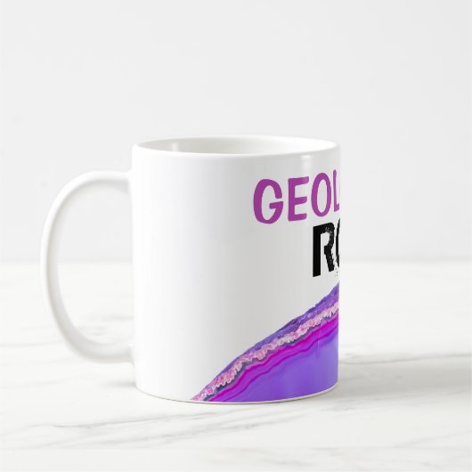Mug *~* GEOLOGISTES PIERRES PIERRES Cristaux d'Agate O (Gauche)