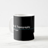 Mug Géologue, Cartographe Carte topographique (Devant gauche)