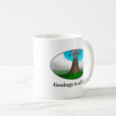 Mug Geology est Blast ! Dessin animé volcano (Devant droit)