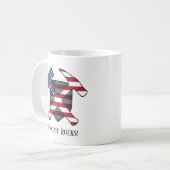 Mug "Geology Rocks" Drapeau américain Crossed Hammer L (Devant gauche)