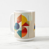 Mug Geometric Abstract Art in Bauhaus Style (Devant gauche)