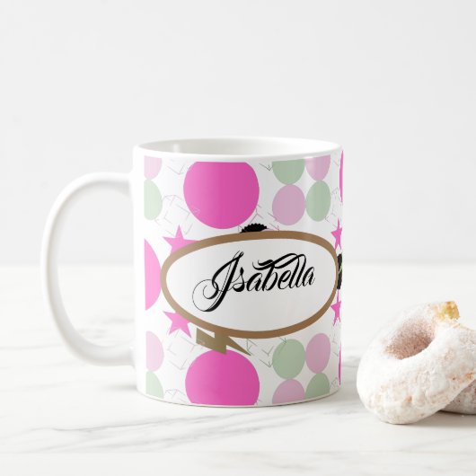 Mug Geometric graphic power girl (Avec donut)