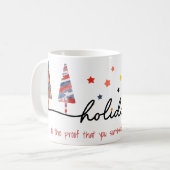 Mug Geometric Holiday Trees with Witty Subline (Devant gauche)