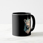 Mug Geometric Lioness Crystal Abstract Art Coffee (Devant droit)