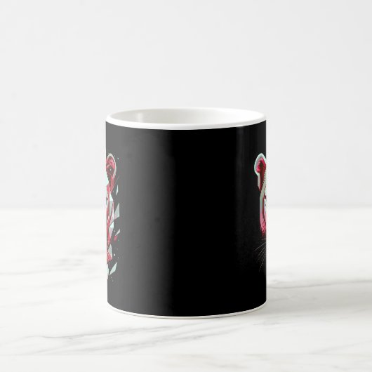 Mug Geometric Panther Split Face– Modern Abstract (Centre)