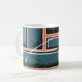 Mug Geometric Pathways with Abstract Brush Strokes (Devant gauche)