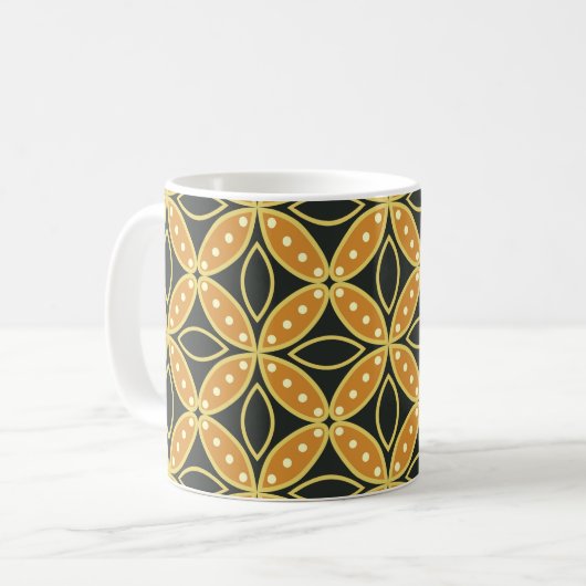 Mug Geometric Seamless pattern background. Batik desig (Devant gauche)
