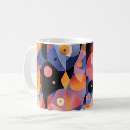 Mug Geometric Shapes and Vibrant Colors Wall Art Print (Devant gauche)