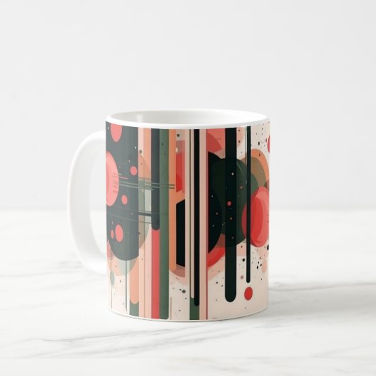 Mug Geometric Shapes and Vibrant Colors Wall Art Print (Devant gauche)