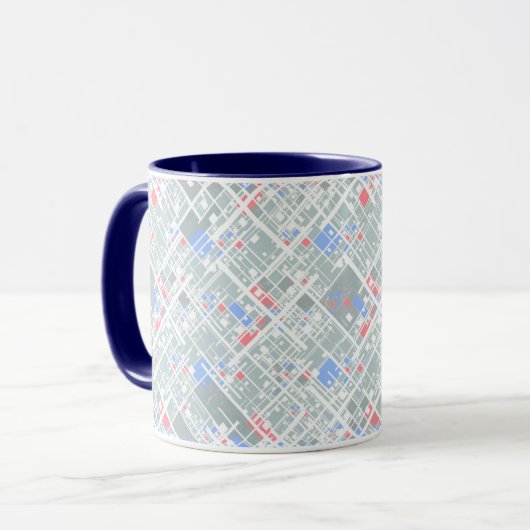 Mug Géométrie abstraite moderne. (Devant gauche)