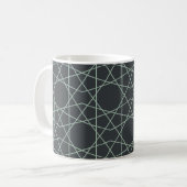 Mug Géométrie ardoise céladon (Devant gauche)