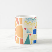 Mug Géométrie bleu esthétique rouge Vintage coucher de (Centre)