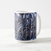 Mug Géométrie Chrome Bleu (Devant droit)