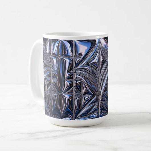 Mug Géométrie Chrome Bleu (Devant gauche)