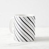 Mug Géométrie de ligne noire simple (Devant gauche)