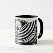 Mug Géométrie Deco Noir (Devant droit)