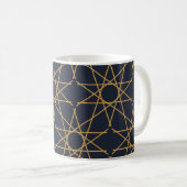 Mug Géométrie d'or de minuit (Devant droit)