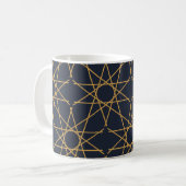 Mug Géométrie d'or de minuit (Devant gauche)