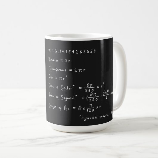 Mug Géométrie d'un tableau de bord de référence mathém (Devant droit)