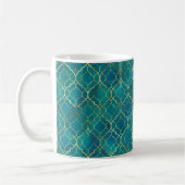 Mug Géométrie Émeraude Dorée (Gauche)