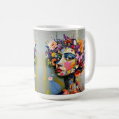 Mug "Géométrie florale" - Portrait botanique (Devant droit)