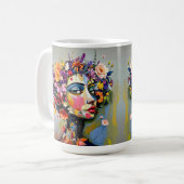 Mug "Géométrie florale" - Portrait botanique (Devant gauche)