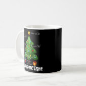 Mug Géométrie géométrique de l'arbre de Noël Enseignem (Devant gauche)