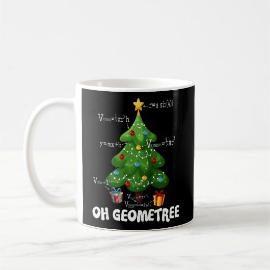 Mug Géométrie géométrique de l'arbre de Noël Enseignem (Gauche)